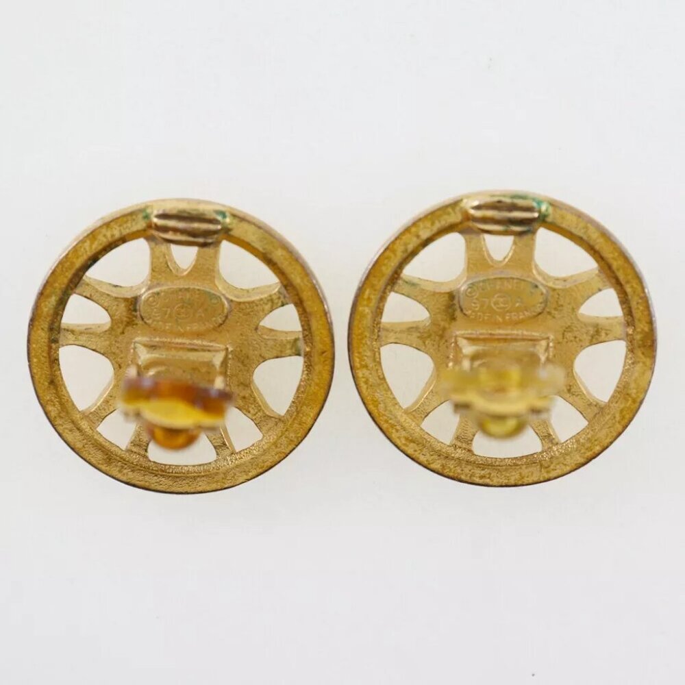 CHANEL Earring Plated Gold 8.7g Women - Picture 4 of 7
